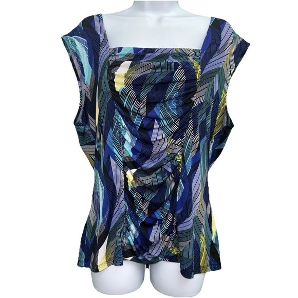 Style & Co Tops - Style & Co Women Size XL Blue Sleeveless Oversized Pullover Top